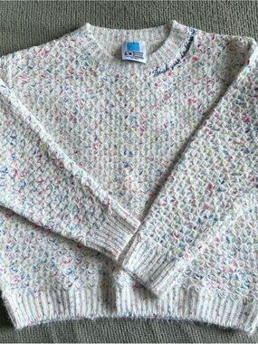 Saturday Morning Pancakes Cream Speckled Knit Sweater